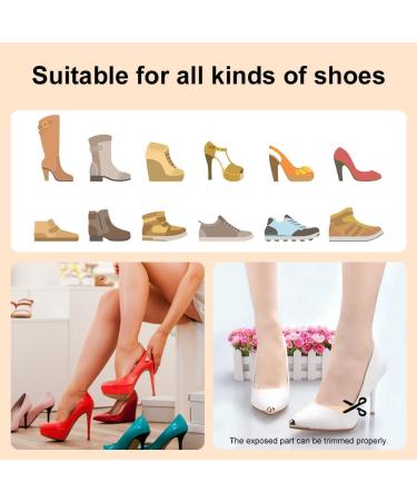 4 Pairs Lophe Bale Cushion Forefoot Pads - Reusable Non-Slip Inserts for High Heels | Skin Color & Black | Comfort for Medium Feet - Buy Online on GoSupps.com