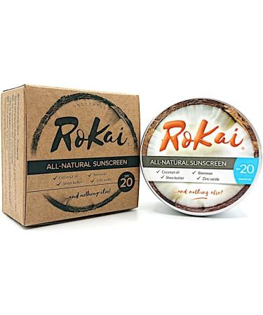 RoKai All-Natural Mineral Sunscreen SPF20 | 4 Ingredients & Plastic Free - Best Eco-Friendly Skin Protection - Buy Online on GoSupps.com