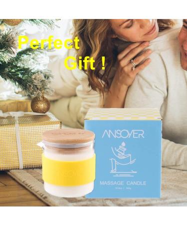 ANSOYER Coconut Lemon Massage Candle - 300g | Relaxing Aromatherapy & Skin Moisturizer | International Shipping Available - Buy Online on GoSupps.com