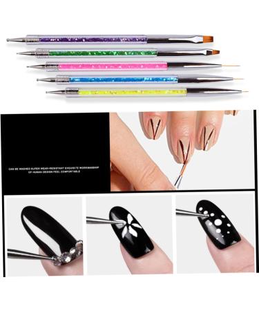minkissy Sets Stippling Pen Stipple Pen Reusable Nail Art Tools Stainless Steel Nail Art Tools Kit De Manicura Nail Dotting Pen Uv Gel Pen Manicure Pull Pen Nail Brush Paint Pen - Buy Online on GoSupps.com
