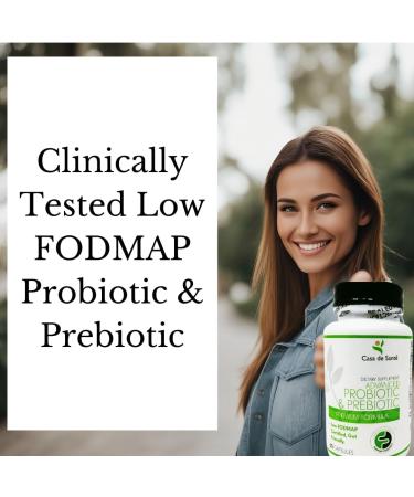 Casa de Sante Advanced Probiotic & Prebiotic - GLP-1 Support for Sensitive Stomachs | Low FODMAP Gut Friendly Synbiotic 4.4B CFU PreforPro Technology - 60 Delayed Release Capsules - Buy Online on GoSupps.com