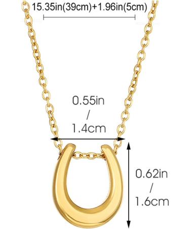 OralGos Horseshoe Necklace for Women - U Shape Wedding Jewelry | Perfect Valentine's Day Anniversary & Birthday Gift in Gold - Buy Online on GoSupps.com