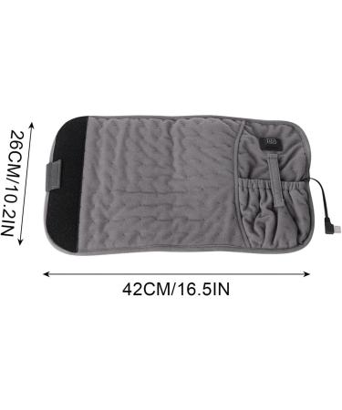 USB Waist Heating Pillows - Back & Abdominal Heat for Men & Women | 3 Heat Levels | Exercise Comfort - Gray - Buy Online on GoSupps.com