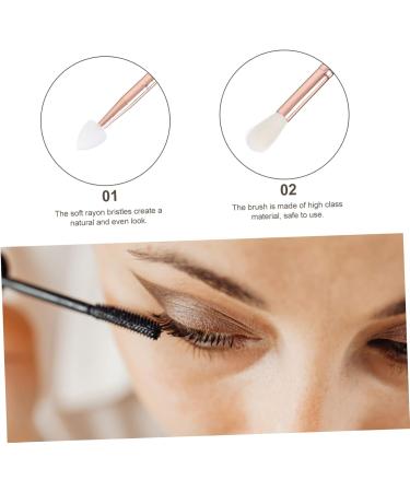 Healeved 3pcs Eye Shadow Brush Double Headed Eyeshadow Makeup Brush Multipurpose Tool Makeupset Wooden Handle - Buy Online on GoSupps.com