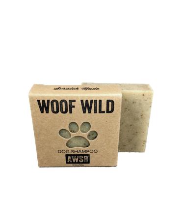 Woof Wild Dog Shampoo Bar Vegan Cruelty Free with Organic Ingredients for Dogs with Itching and Sensitive Skin Handmade by A Wild Soap Bar