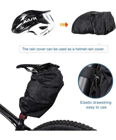 Rhinowalk Waterproof Bike Saddle Bag with Bottle Pocket - Large Under-Seat Storage - Black - Buy Online on GoSupps.com