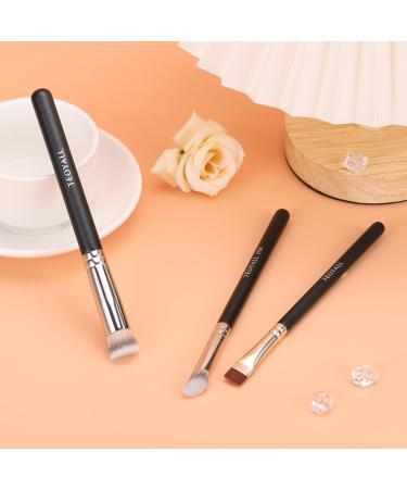 TEOYALL Concealer Brush Set Flat Top Blush Brush Angled Nose Contour Brush Ultra-Thin Eyeliner Eyebrow Brush for Flawless Finish 370S/Flat Top/Thin Flat - Buy Online on GoSupps.com