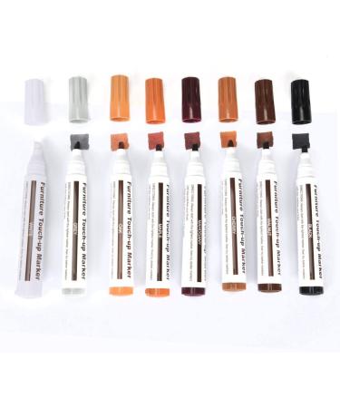 Furniture Markers Touch Up - Set of 17 - Furniture Scratch Repair Markers Kit  Wood Touch Up Markers and Wax Sticks with Sharpener  for Scratches  Stains  Floors  Laminate  Cabinet 8 + 8 Colors - Buy Online on GoSupps.com