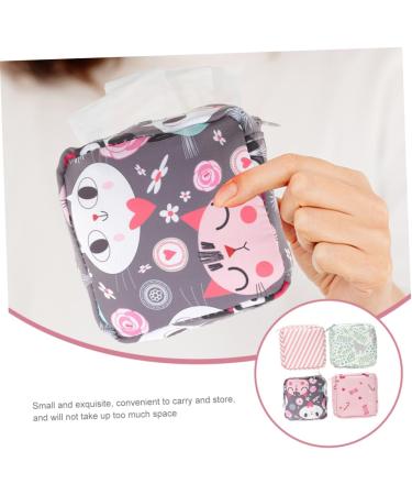 Plafope Women's Bandage Personal Bag - 4 Piece Period Pillow & Menstrual Container Set | Stylish & Functional Travel Solution - Buy Online on GoSupps.com