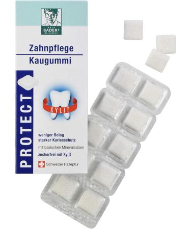 Ralf Baders Health Baders Protect Functional Chewing Gum from The Pharmacy Three Types Oral Hygiene Dental Care and Gum Care 3 x 20 Chewing Gum Squares in Blister 111 g - Buy Online on GoSupps.com