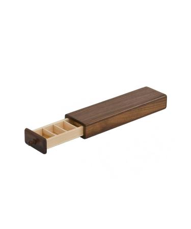 Wooden Pill Box Holder Organizer - Walnut 1 Period 7 Days - International Shipping Available - Buy Online on GoSupps.com