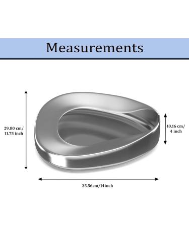 Bedpan Stainless Steel Bed Pans Resistant Ergonomic Portable Bed Pans for Adults Elderly Elderly Bed Pan Bedridden - Buy Online on GoSupps.com