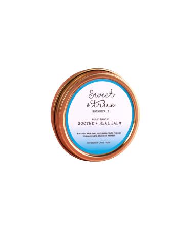 Sweet & True Healing Skin Balm - Hydrate & Heal Formula | Calming & Nourishing | Post Wax Shave Sugar | Clean Ingredients Blue Tansy 1.7 Ounce (Pack of 1)