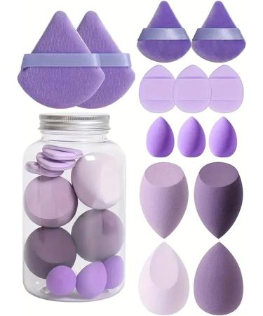 12 Make Up Sponges Blending Makeup Sponge Set - Latex-Free Beauty Sponge Wet & Dry Use Powder Puff Soft And Elastic Powder Puff For Women Girlfriend Mother Wife Purple - Buy Online on GoSupps.com