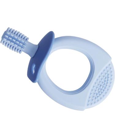 Pssopp Baby Toothbrush - Soft Silicone 360 Training Brush for Infants (Blue & Yellow) | Gentle Oral Care - Buy Online on GoSupps.com
