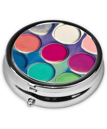 Round Color Palette Pill Box - 3 Compartment Travel Organizer | Portable & Convenient for International Shipping - Buy Online on GoSupps.com