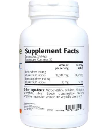 New Roots Herbal Potassium Iodide 65mg Supplement for Thyroid Support - 60 Tablets | Iodine - YODO Naciente 60 Count - Buy Online on GoSupps.com