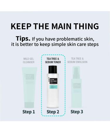 COXIR Tea Tree Pore and Sebum Toner (150 ml / 5.07 oz) Volcanic Water Toner Oil Balance Pore Minimiser Sebum Control - Buy Online on GoSupps.com