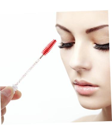 Housoutil 10pcs Diamond Mascara Brush Eye Liner Tube Lash Spoolie Lash Cleansing Eyelash Cream 11.3x1.1cm Red - Buy Online on GoSupps.com