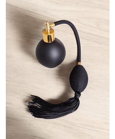 Matt Black Glass 78ml Round Perfume Bottle Atomizer Black Pump Tassel. Filling Funnel & Gift Box Included (GF) - Buy Online on GoSupps.com
