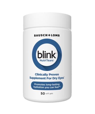 Blink NutriTears Clinically Proven Supplement for Dry Eyes 50 Softgels Eye Care Supplement to Hydrate Eyes from Within for Long Lasting Relief You Can Feel