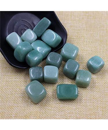 Natural Crystal Rough 1lb Tumbled Green Stones from Brazil - Large 1/2" to 1" Polished Natural Stones for Reiki Crystal HealingWh