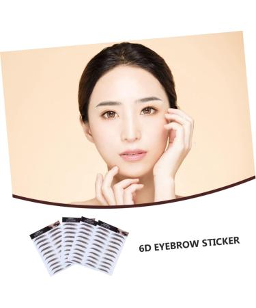 Healeved 4pcs Eyebrow Stickers 6d Eyebrows Eyebrow Makeup 4d Tool Water Transfer Paper with Ink Make up - Buy Online on GoSupps.com
