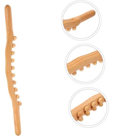 Clispeed 3ST Roll Rod with 20 Balls - Wooden Back & Forearm Massage Tool | Gua Sha Multi-Function Fitness Roller - Buy Online on GoSupps.com