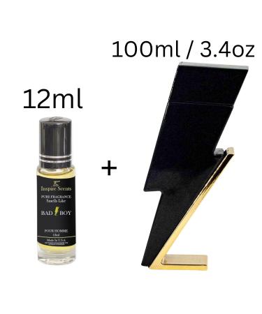 Cool Boy cologne for Men 3.4oz / 100ml Bad Boy Cologne Roll On Body Oil for Men 12ml FREE Eau De Toilette (Our Impression of Bad Boy Perfume for Men) (Pack of 2) - Buy Online on GoSupps.com