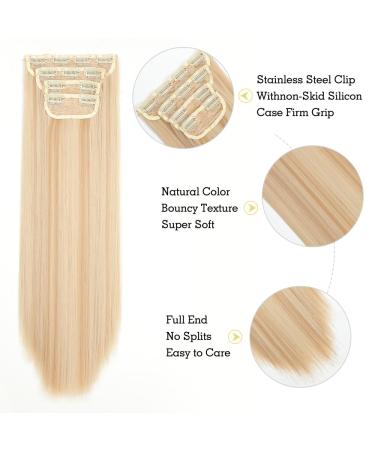 Buy YDDM 20-Inch Clip-In Hair Extensions | Realistic Synthetic Hair Extensions for Women | Affordable & Smooth Full-Head Look - Buy Online on GoSupps.com