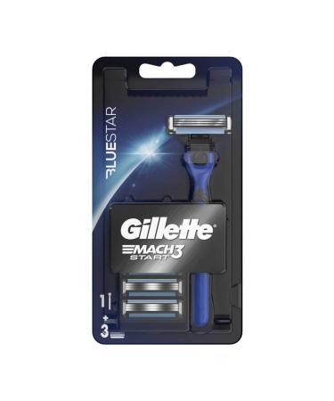 Gillette Mach3 razor blue 1+3 blue 1 piece (1 pack)