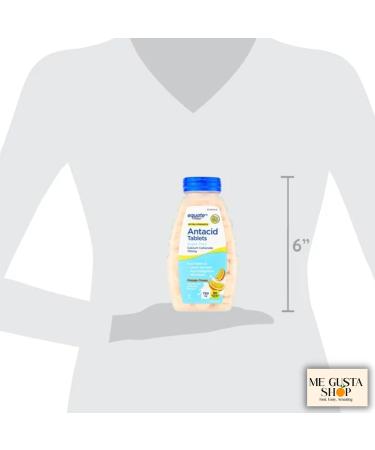 Extra Strength Sugar-Free Antacid Chewable Tablets Orange Cream 750 mg 90 Count Pack of 02 Total 180 + me Gusta Sticker - Buy Online on GoSupps.com