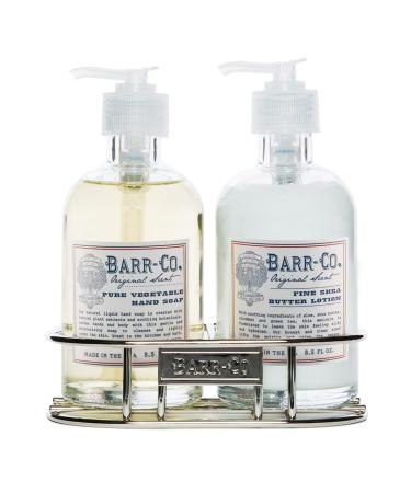 BARR-CO Original Scent Hand Soap & Shea Butter Lotion Duo with Caddy