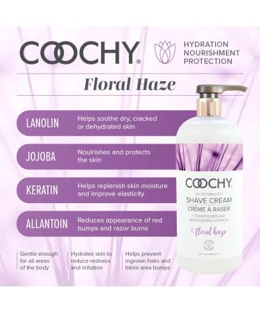 Coochy Rash-Free Shave Cream 32oz | Ideal for Sensitive Skin | Made with Jojoba Oil | Safe for Body & Face | Floral Haze Scent - Buy Online on GoSupps.com