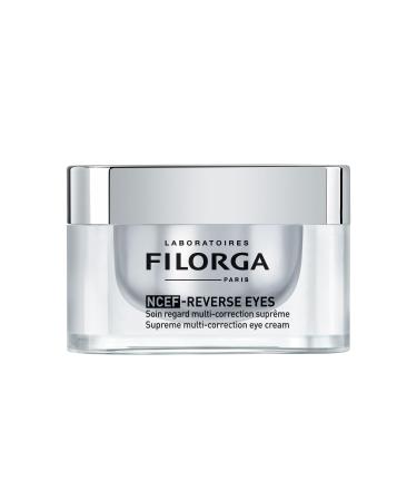 Filorga NCEF-Reverse Eyes Multi-Correction Anti Aging Eye Cream  With Hyaluronic Acid  Collagen  and Vitamin C to Reduce Wrinkles  Dark Circles  and Puffiness and Boost Eye Moisturizing  0.5 fl. oz.
