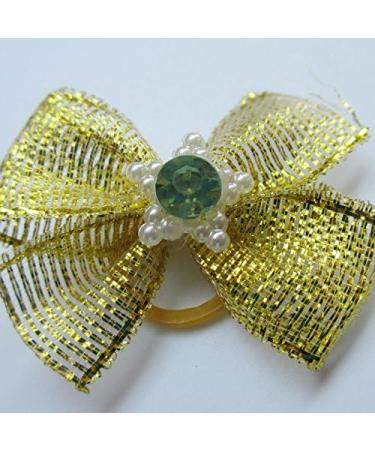 Chenkou Craft 20pcs Puppy Yorkie Dog Hair Bow Set with Rhinestone - Pet Grooming Accessories in Mix Colors and Patterns - Buy Online on GoSupps.com