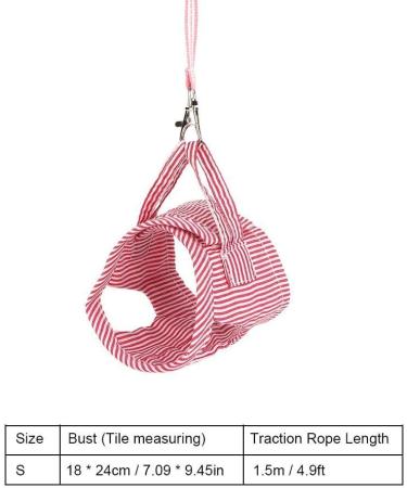 Small Animals Adjustable Harness Vest & Leash Set for Outdoor Walking - Red S | Ideal for Guinea Pigs, Squirrels, Hedgehogs, Ferrets, Rabbits - Buy Online on GoSupps.com