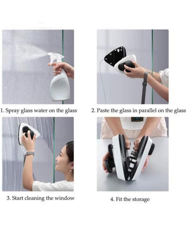 Glass Cleaner Artifact Household Double-Sided Wiping Magnetic Hollow Window Scraping Water Glass Cleaner - Buy Online on GoSupps.com