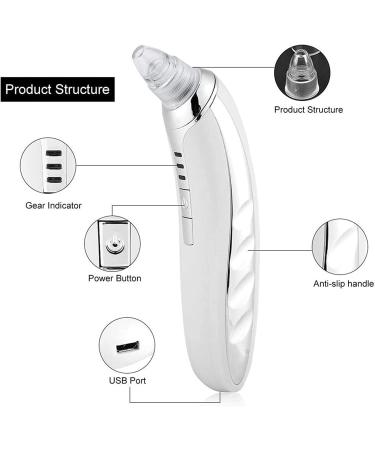 JYYBN Blackhead Remover Cleaner 3 Adjustable Suction Power Blackheads Pore Sucker with 6 Suction Probes Rechargeable Blackhead Removal Tool (Color : Gold) - Buy Online on GoSupps.com