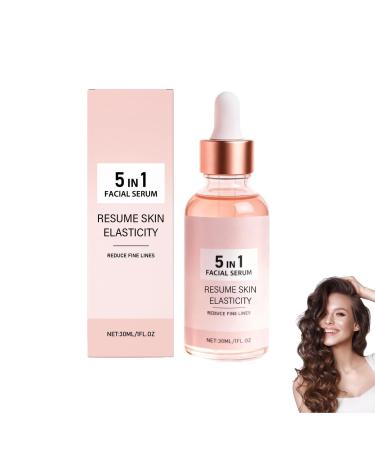 homomdy Vitamin C serum 5in1 antiaging brightening facial serum nourishing and moisturizing reduces fine lines and wrinkles evens skin tone and improves skin elasticity 1pcs