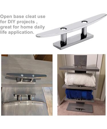 6 Inch Stainless Steel Boat Cleats - Pack of 2 | Flat Top Open Base Cleat for Boat Dock & Mooring - Buy Online on GoSupps.com