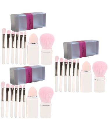 Beaupretty 3 Sets Makeup Brush Set Women Makeup Supplies Makeup Concealer Foundation Concealers Bronzer Powder Face Beauty Tools Makeup Tool White Make up Travel Artificial Fiber Blush Brush