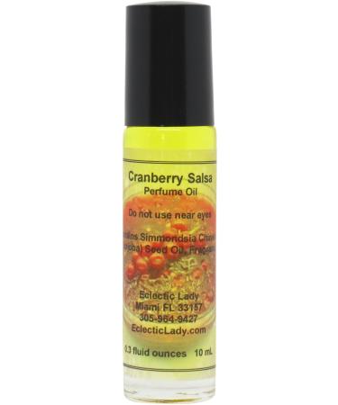 Cranberry Salsa Perfume Oil 0.3 Oz Portable Roll-On Fragrance with Long-Lasting Scent Delightful Essential Oils and Jojoba Oil For Daily Use 0.3 Fl Oz (Pack of 1)