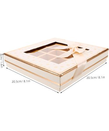 Anneome Box S for Wedding Day Truffles Accessory Clear Valentine' Truffle Chocolate Favor Square - Buy Online on GoSupps.com
