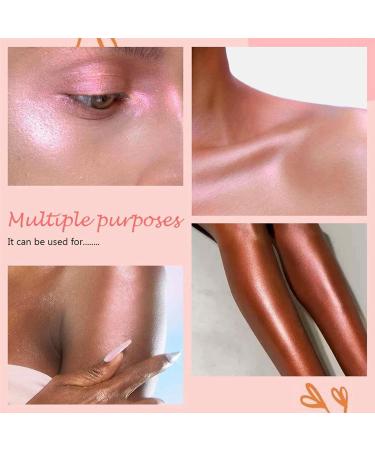 Makeup Highlighter Fairy Patting Powder Stick Highlighter - Shimmer Three-Dimensional Makeup Stick for Face Body Tmay 02#pink - Buy Online on GoSupps.com