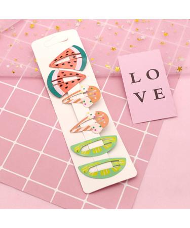 Lurrose 24pcs Cute Metal Hair Snap Clips - Fruit & Animal Cartoon Hairpins for Kids & Girls - Stylish Hair Accessories for Every Occasion - Buy Online on GoSupps.com