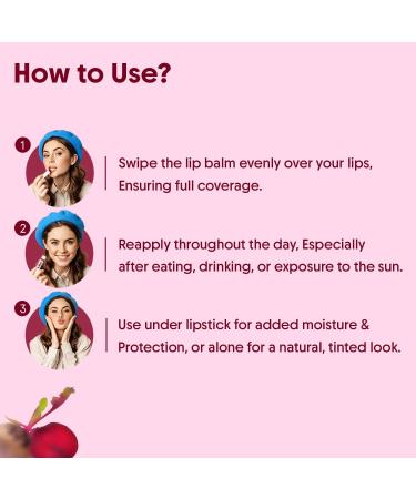 Aasrvi Sarganic Beetroot Tinted Lip Balm SPF 50 PA+++ | Brightening Lip Balm for Dark Lips | Hydrates Dry & Chapped Lips | Kojic Acid Ceramide Peptide & Vitamin E | Men & Women | 5g - Buy Online on GoSupps.com