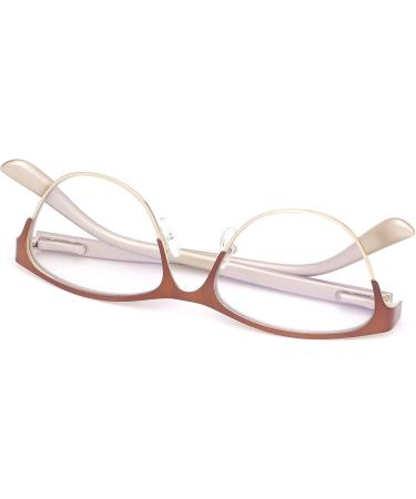 Progressive Multifocus Reading Glasses - Computer Blue Light Blocking for Men & Women - No Line Multifocal Readers with Spring Hinge - Bronze 3.0x - Buy Online on GoSupps.com