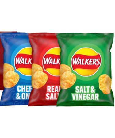 05 x Walkers Classic Variety Multipack Crisps 6x25g - Cheese & Onion Ready Salted & Salt & Vinega Flavoured Potato Chips | 30 mini Bags - Buy Online on GoSupps.com