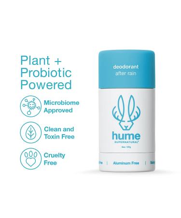 Hume Supernatural Natural Deodorant for Women & Men - Aluminum Free, Probiotic, Plant Based, Aloe & Cactus Flower - Anti Sweat, Stain & Odor Protection - After Rain Scent - 1 Pack - Buy Online on GoSupps.com